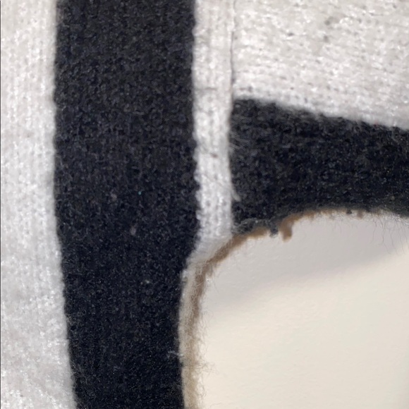 Mango Casual XS Black White Striped Turtleneck Sweater - Picture 7 of 11